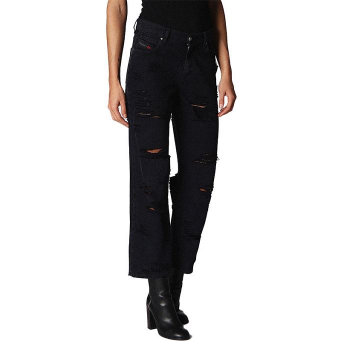 ディーゼル ニクラ 084nz レディース ジーンズ デニム レギュラー ストレート ハイウエスト フィット パンツ