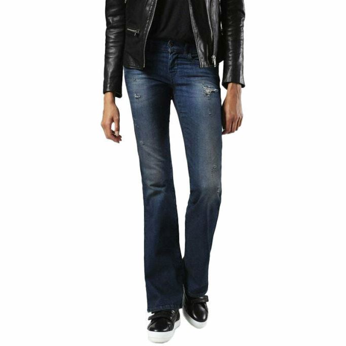 ローリー 0857c レディース ジーンズ デニム ストレッチ スリム ブーツカット ローウエスト フィット パンツ ディーゼル