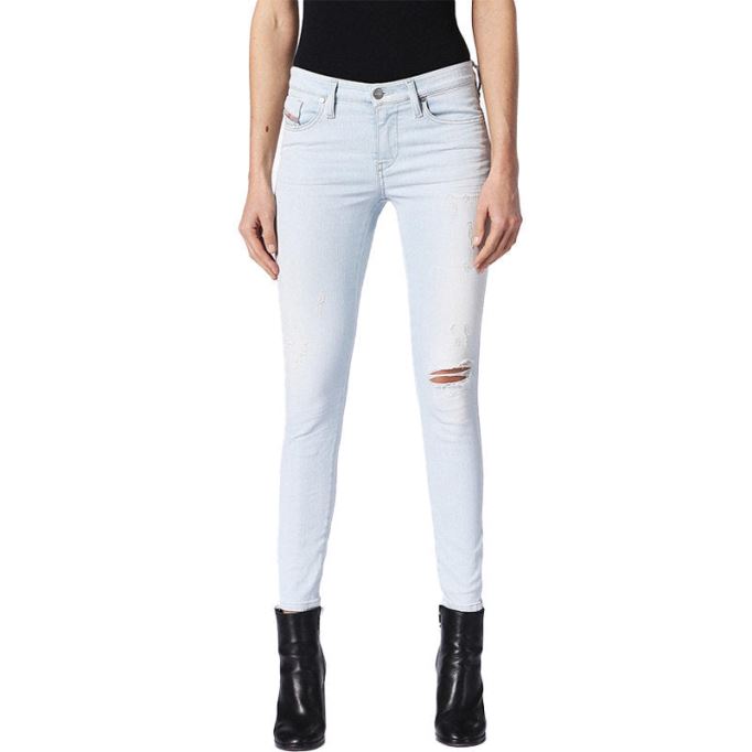 Skinzee Zip 084qe メンズ ジーンズ スーパースリム スキニー レギュラー ウエスト フィット パンツ ディーゼル