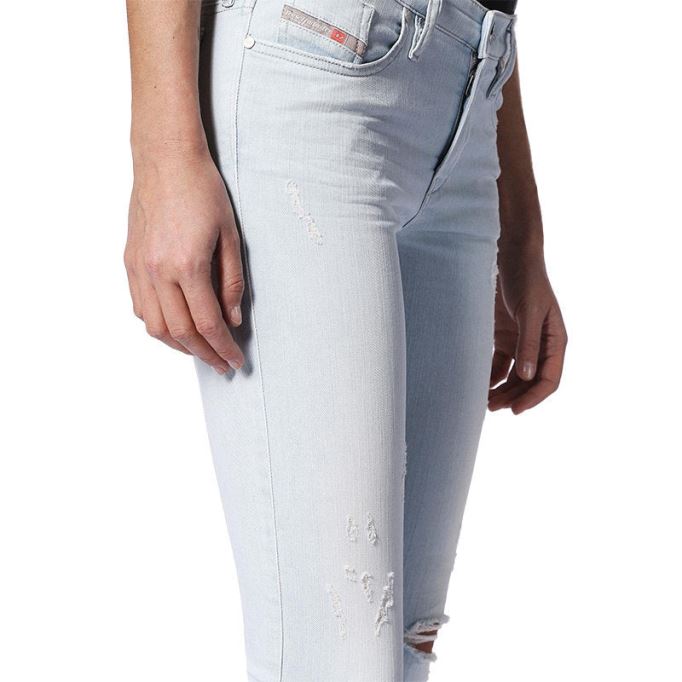 Skinzee Zip 084qe メンズ ジーンズ スーパースリム スキニー レギュラー ウエスト フィット パンツ ディーゼル