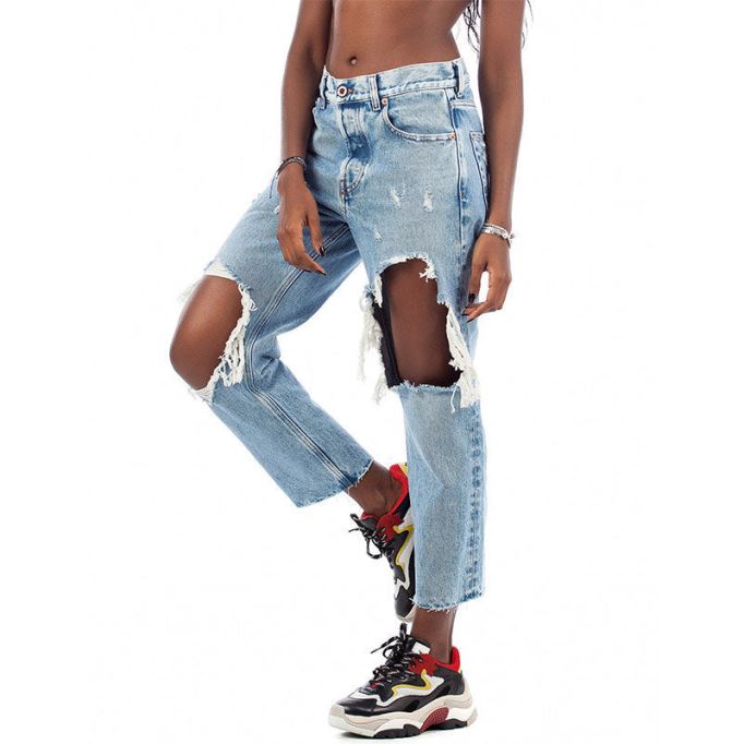 ディーゼル アリエル 0076n レディース ジーンズ デニム レギュラー ストレート レギュラー ウエストフィット パンツ