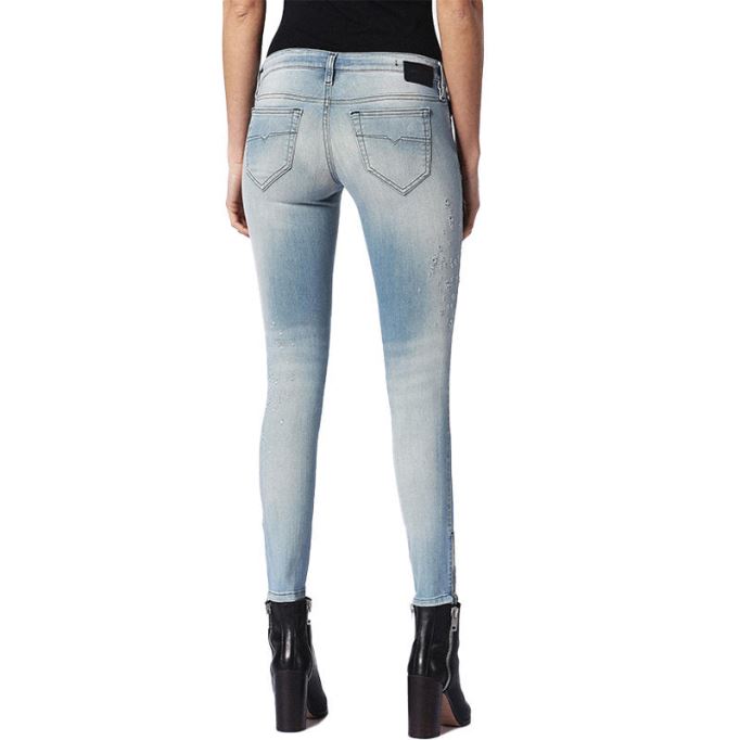 ディーゼル スキンジー ロー ジップ 084px レディース ジーンズ スーパー スリム スキニー ロー ウエスト フィット パンツ
