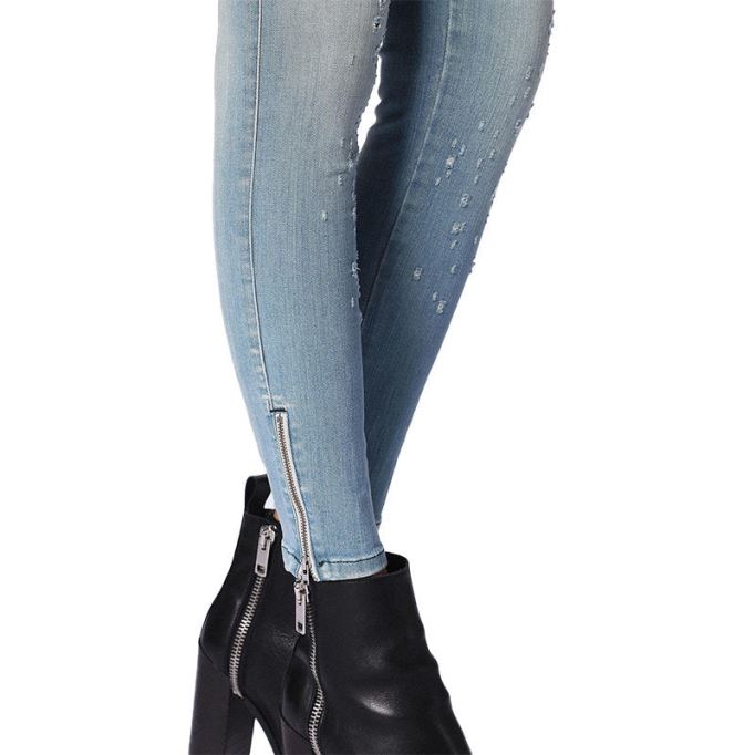 ディーゼル スキンジー ロー ジップ 084px レディース ジーンズ スーパー スリム スキニー ロー ウエスト フィット パンツ