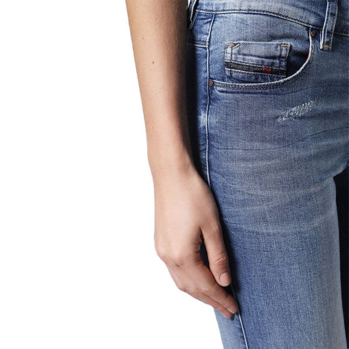 サンディ 0681u レディース ジーンズ レギュラー スリム ストレート レギュラー ウエストフィット トラウザー ディーゼル